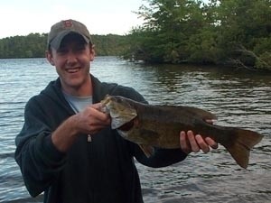Photo of Bass Caught by Dan with Mepps Bass Pocket Pac - #3 Black Fury Plain in Massachusetts