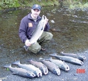 Photo of Salmon Caught by Jason with Mepps Aglia & Dressed Aglia in Alaska