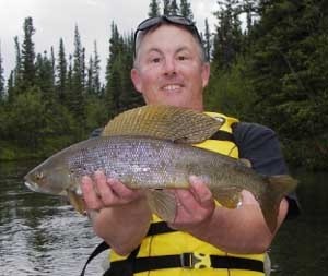 Photo of Grayling Caught by Dennis  with Mepps Aglia Long in Alaska