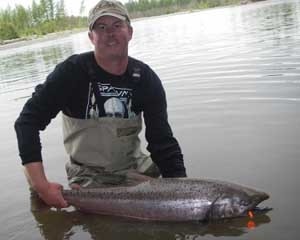 Photo of Salmon Caught by Dennis with Mepps Trophy Series in Alaska