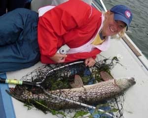 Photo of Pike Caught by Sue with Mepps Black Fury in Minnesota