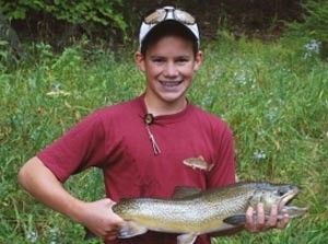 Photo of Tiger Trout Caught by Joshua  with Mepps Thunder Bug in New York
