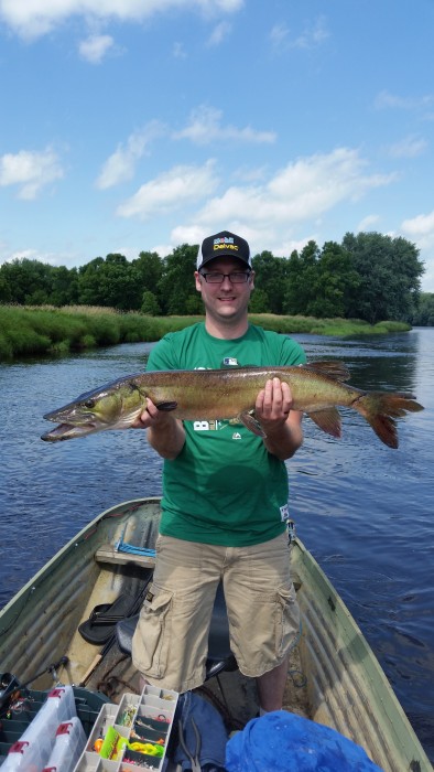Photo of Musky Caught by Seth with Mepps Aglia & Dressed Aglia in Wisconsin