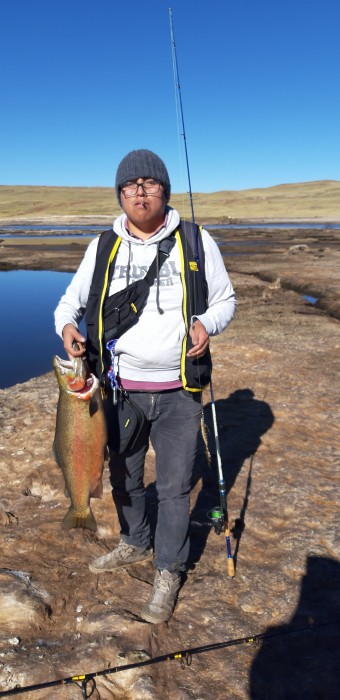 Photo of Trout Caught by Marlon with Mepps  in Peru