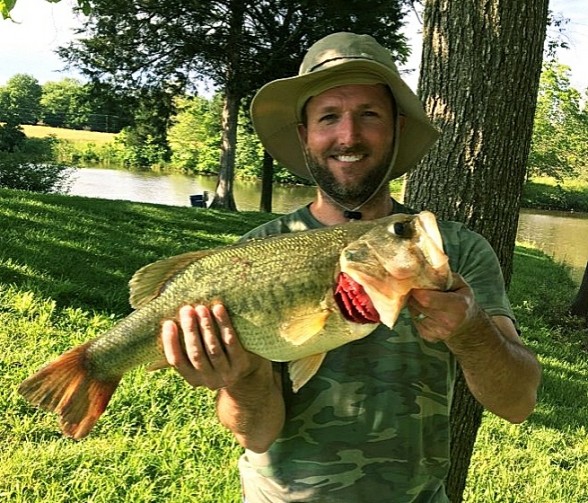 Photo of Bass Caught by Adam with Mepps Aglia & Dressed Aglia in Illinois