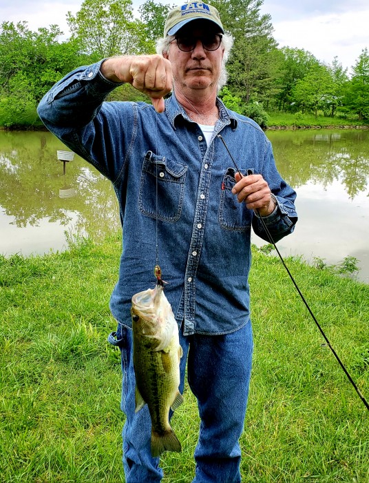 Photo of Bass Caught by Tom with Mepps Aglia & Dressed Aglia in Illinois