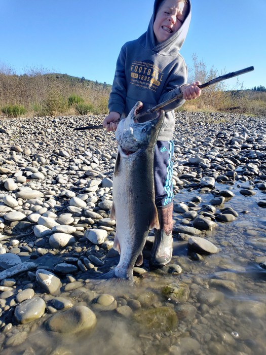 Salmon Caught by Gerame/Blake with Mepps LongCast in Washington