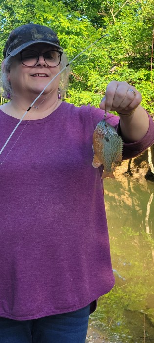 Photo of Sunfish Caught by Kathy with Mepps XD in Kentucky