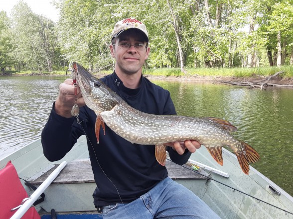 Photo of Pike Caught by Samuel with Mepps Musky Marabou in Michigan