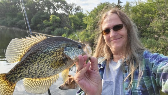 Photo of Crappie Caught by Barbara with Mepps Comet Mino in Illinois