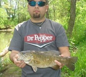 Photo of Bass Caught by Andy with Mepps Aglia Marabou in Indiana