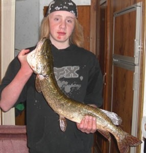 Photo of Pike Caught by Gabe with Mepps Comet Mino in Michigan