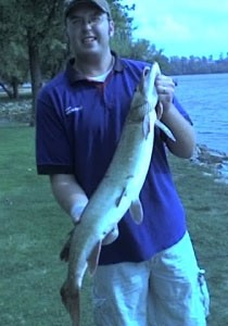 Photo of Musky Caught by Ryan with Mepps Aglia & Dressed Aglia in Wisconsin