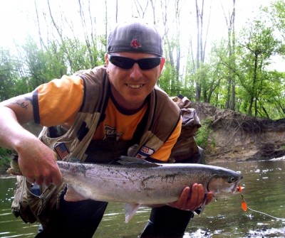 Photo of Steelhead Caught by Ted with Mepps Trophy Series in Indiana