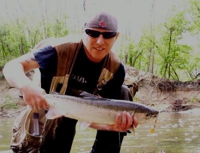 Photo of Steelhead Caught by Ted with Mepps Trophy Series in Indiana