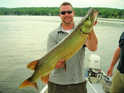 Photo of Musky Caught by Aaron with Mepps Syclops in New York