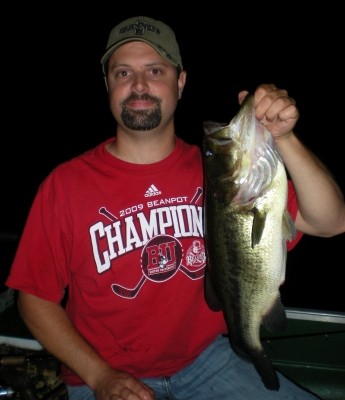 Photo of Bass Caught by Stanley with Mepps Aglia & Dressed Aglia in Massachusetts