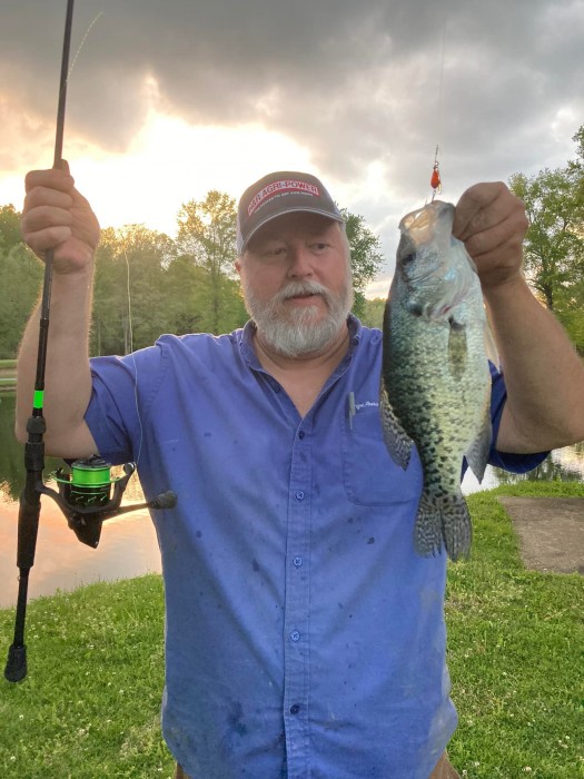 Photo of Crappie Caught by Russell with Mepps Aglia BRITE in Kentucky