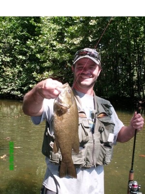Photo of Bass Caught by Jeffrey with Mepps Aglia Long in Missouri