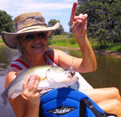 Photo of Catfish & Bass Caught by Melanie with Mepps Aglia & Dressed Aglia in Oklahoma