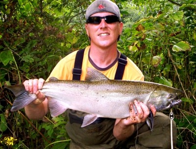 Photo of Salmon Caught by Ted with Mepps  in Indiana