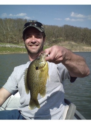 Photo of Sunfish Caught by Jeffrey with Mepps Comet Mino Ultra Lites in Missouri