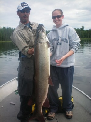 Photo of Musky Caught by Chrissy with Mepps Black Fury in Ontario