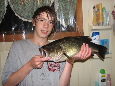Photo of Bass Caught by Alec  with Mepps Giant Killer in New York