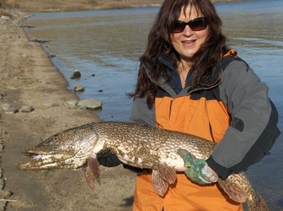 Photo of Pike Caught by Kimberley with Mepps Syclops in Manitoba