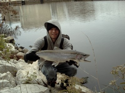 Photo of Steelhead Caught by Ron with Mepps  in Wisconsin