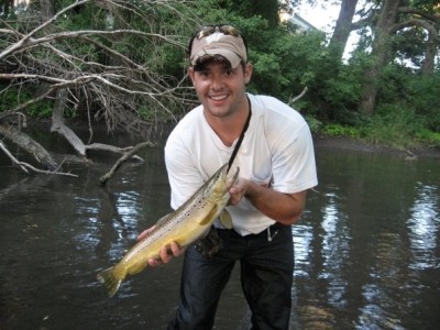 Photo of Trout Caught by Sam with Mepps Aglia & Dressed Aglia in Wisconsin