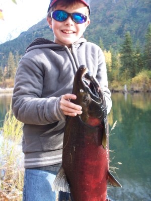 Photo of Salmon Caught by Zachary with Mepps Flying C in Alaska