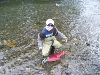 Photo of Salmon Caught by Zachary with Mepps Flying C in Alaska