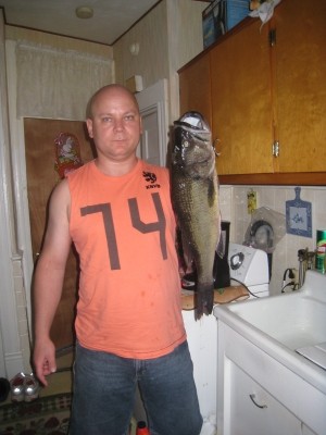 Photo of Bass Caught by Gregory with Mepps Black Fury in Connecticut