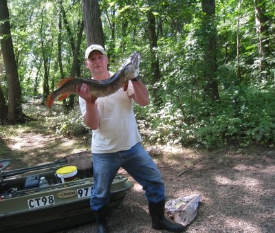 Photo of Pike Caught by Greg with Mepps Black Fury Ultra Lites in Connecticut