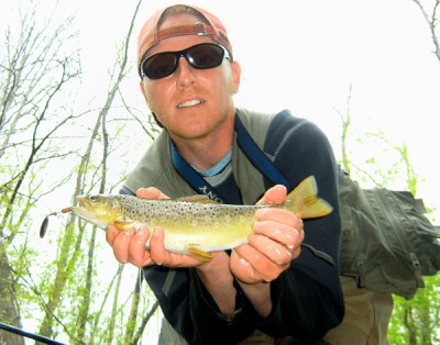 Photo of Trout Caught by Ted with Mepps Aglia & Dressed Aglia in Indiana