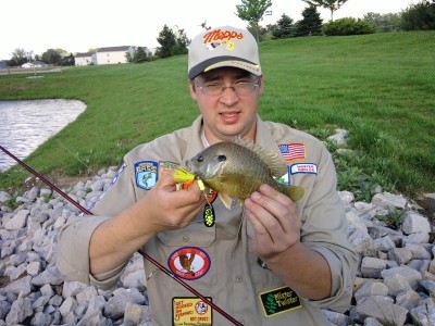 Photo of Bluegill Caught by Jason with Mepps Black Fury in Indiana