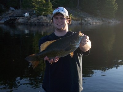 Photo of Bass Caught by Thomas with Mepps Syclops in Ontario