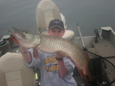 Photo of Musky Caught by Chris with Mepps Aglia Long in Minnesota