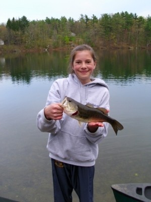 Photo of Bass Caught by Hannah with Mepps Aglia Ultra Lites in New York