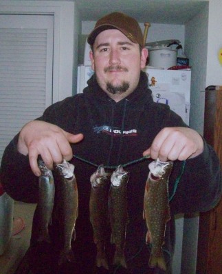 Photo of Trout Caught by Andrew with Mepps Aglia & Dressed Aglia in Michigan