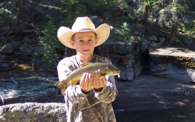 Photo of Trout Caught by Mason with Mepps Aglia & Dressed Aglia in Colorado