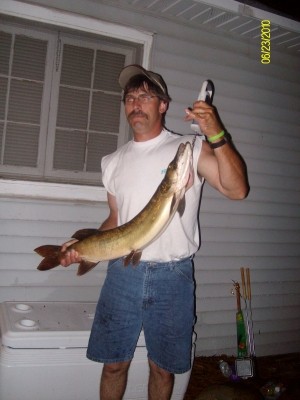 Photo of Musky Caught by Chris with Mepps Aglia Long in Wisconsin