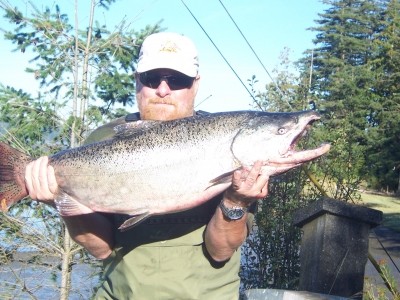 Photo of Salmon Caught by Wade with Mepps Flying C in Washington