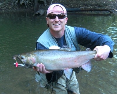 Photo of Salmon Caught by Ted with Mepps Aglia & Dressed Aglia in Indiana