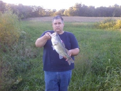 Photo of Bass Caught by Rex with Mepps Black Fury in Missouri