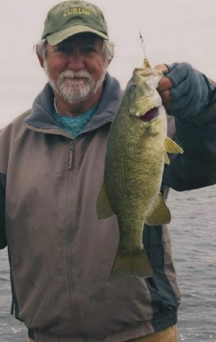 Photo of Bass Caught by Gary with Mepps Double Blade Aglia in Michigan