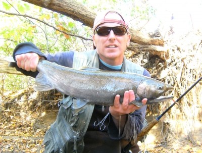 Photo of Salmon Caught by Ted with Mepps Aglia & Dressed Aglia in Indiana