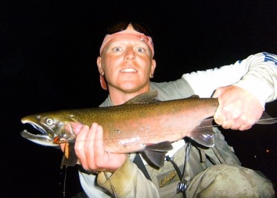Photo of Salmon Caught by Ted with Mepps Aglia & Dressed Aglia in Indiana