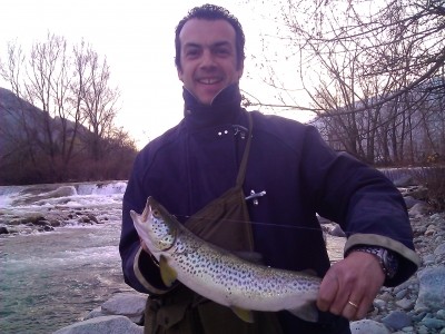 Photo of Marble Trout Caught by Claudio with Mepps Aglia Marabou in Italy